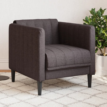 Dark Brown Armchair in Fabric