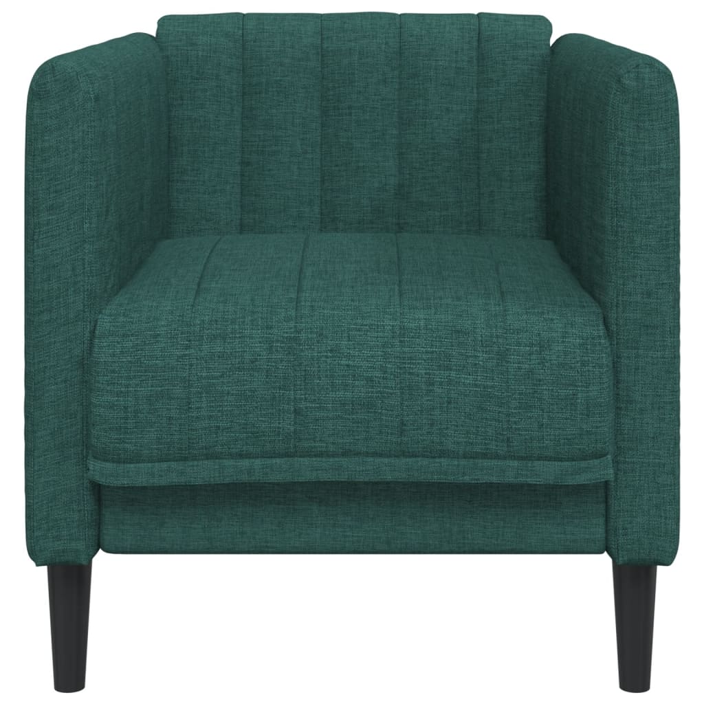 Dark Green Armchair in Fabric