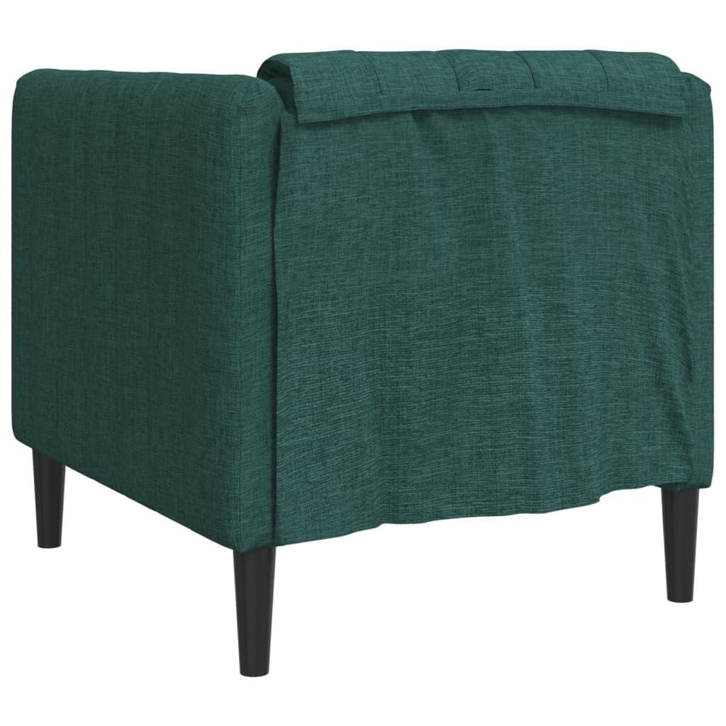 Dark Green Armchair in Fabric