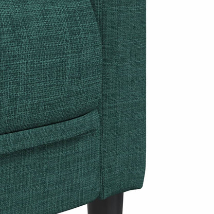 Dark Green Armchair in Fabric