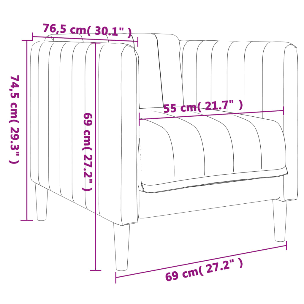 Dark Green Armchair in Fabric