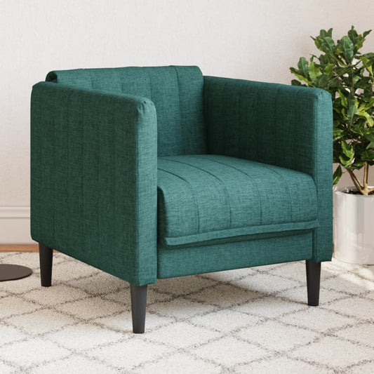 Dark Green Armchair in Fabric