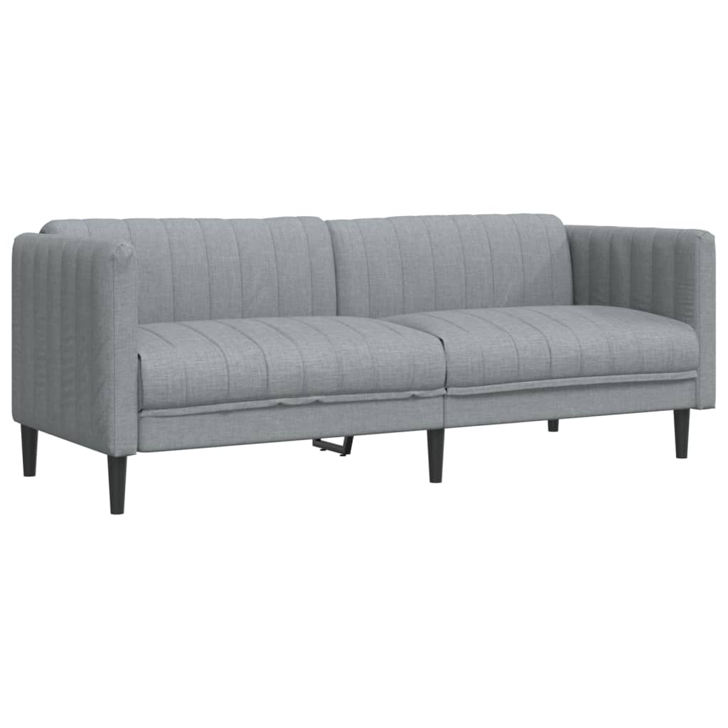 3 Seater Sofa in Light Gray Fabric