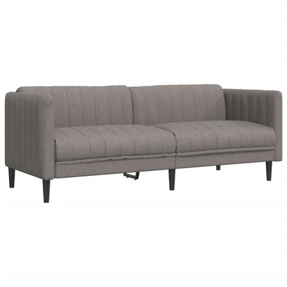 3 Seater Sofa in Taupe Gray Fabric