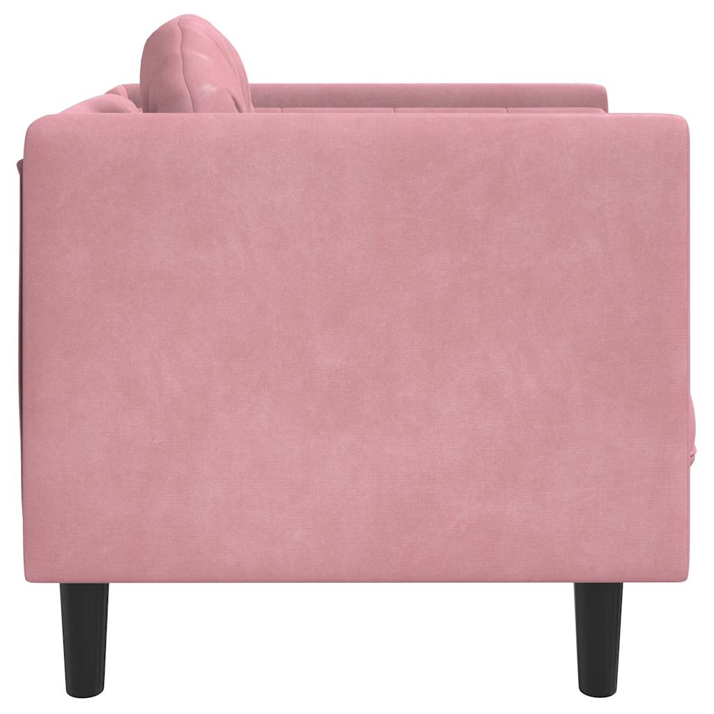Poltrona con Cuscino Rosa in Velluto - homemem39
