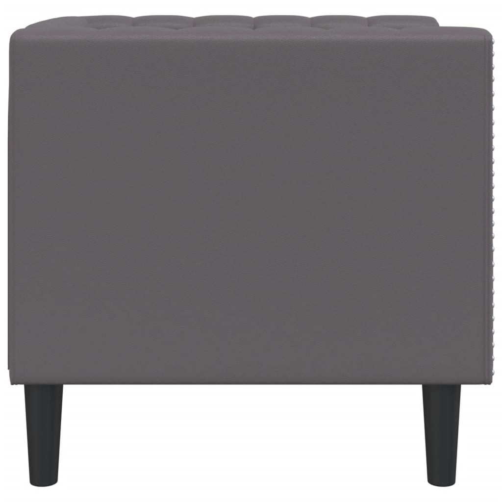 Poltrona Chesterfield Grigia in Similpelle | homemem39