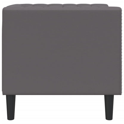 Poltrona Chesterfield Grigia in Similpelle | homemem39