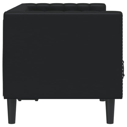 Divano Chesterfield Nero in Similpelle | homemem39