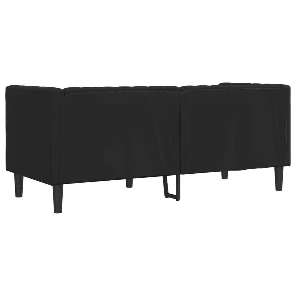Divano Chesterfield Nero in Similpelle | homemem39