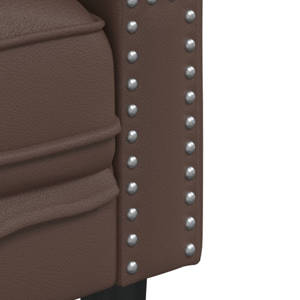 Divano Chesterfield a 2 Posti Marrone in Similpelle | homemem39
