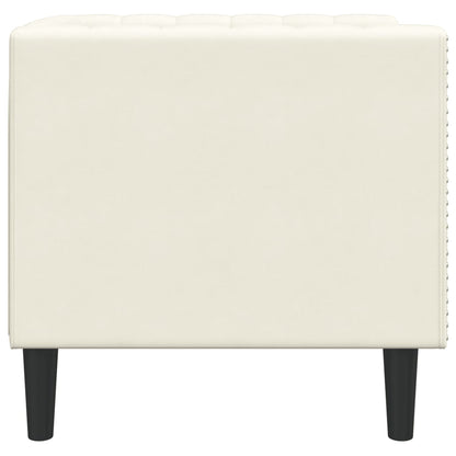 Poltrona Chesterfield Crema in Velluto - homemem39