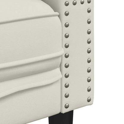 Poltrona Chesterfield Crema in Velluto | homemem39