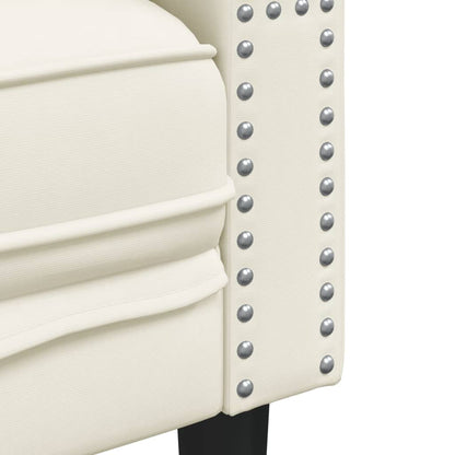 Poltrona Chesterfield Crema in Velluto - homemem39