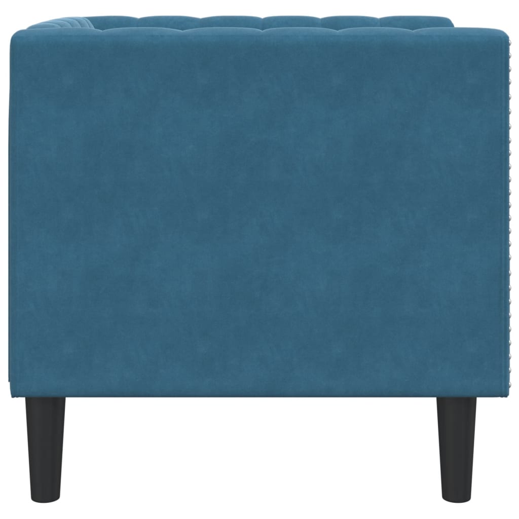 Poltrona Chesterfield Blu in Velluto - homemem39