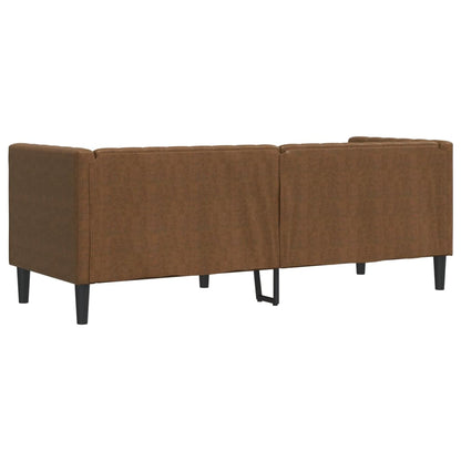 Divano Chesterfield con Cuscini 3 Posti Marrone in Scamosciato | homemem39