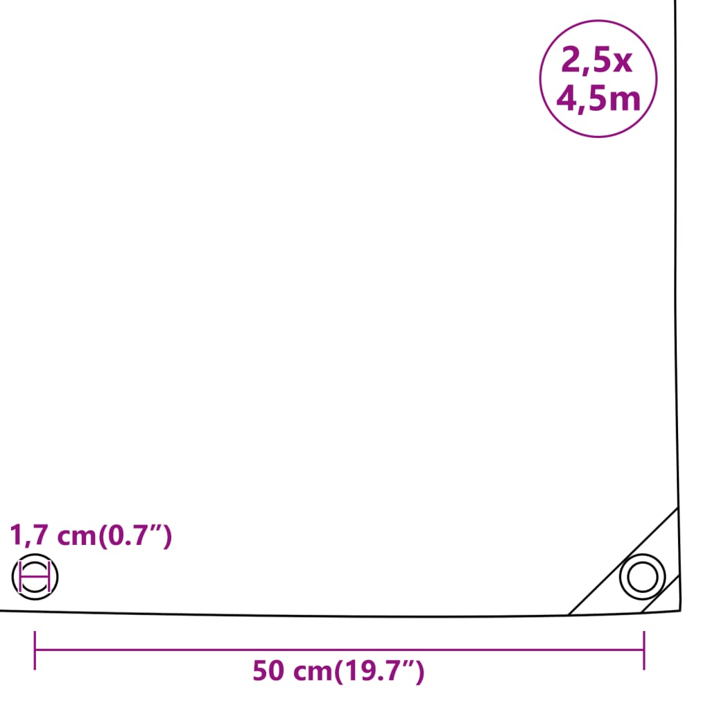 Telone Grigio 2,5x4,5 m 650 g/m² | homemem39