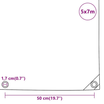 Telone Grigio 5x7 m 650 g/m²
