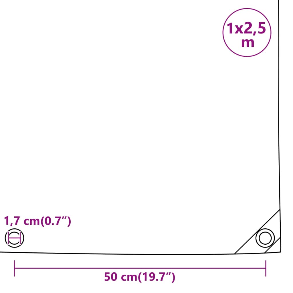 Telone Verde 1x2,5 m 650 g/m² | homemem39