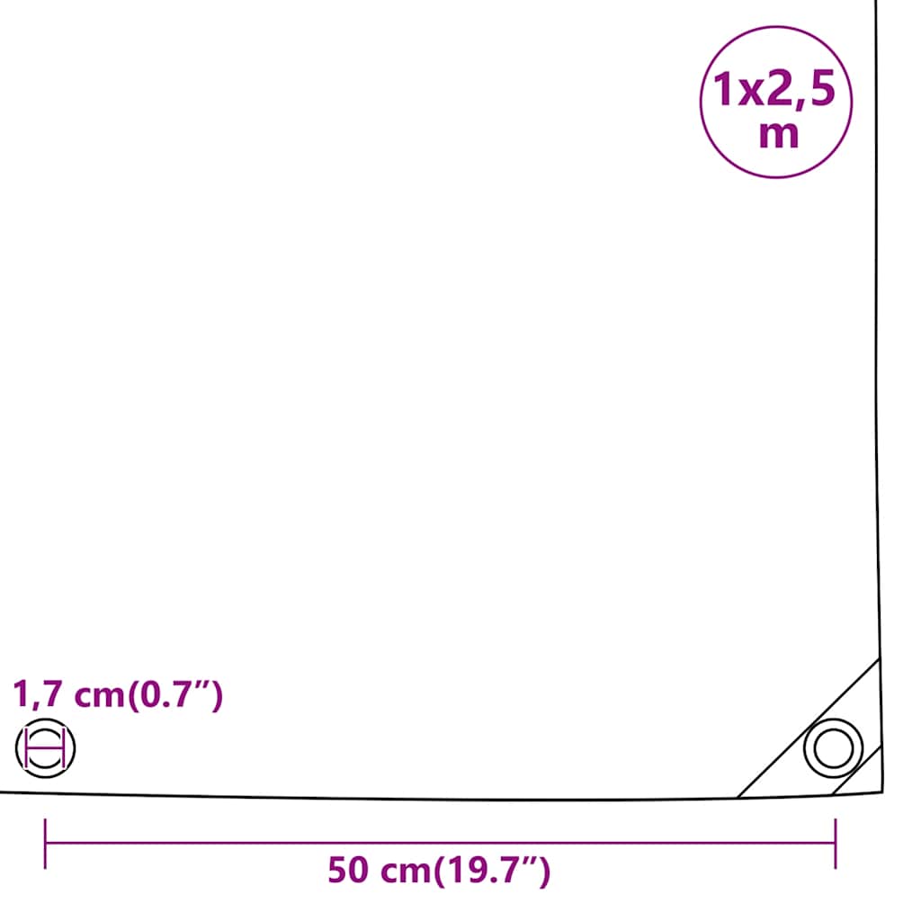 Telone Nero 1x2,5 m 650 g/m²