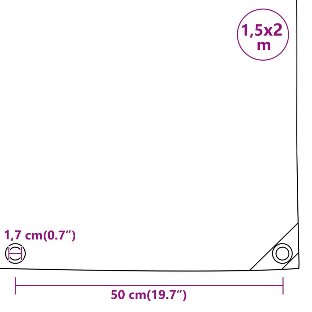 Telone Nero 1,5x2 m 650 g/m²