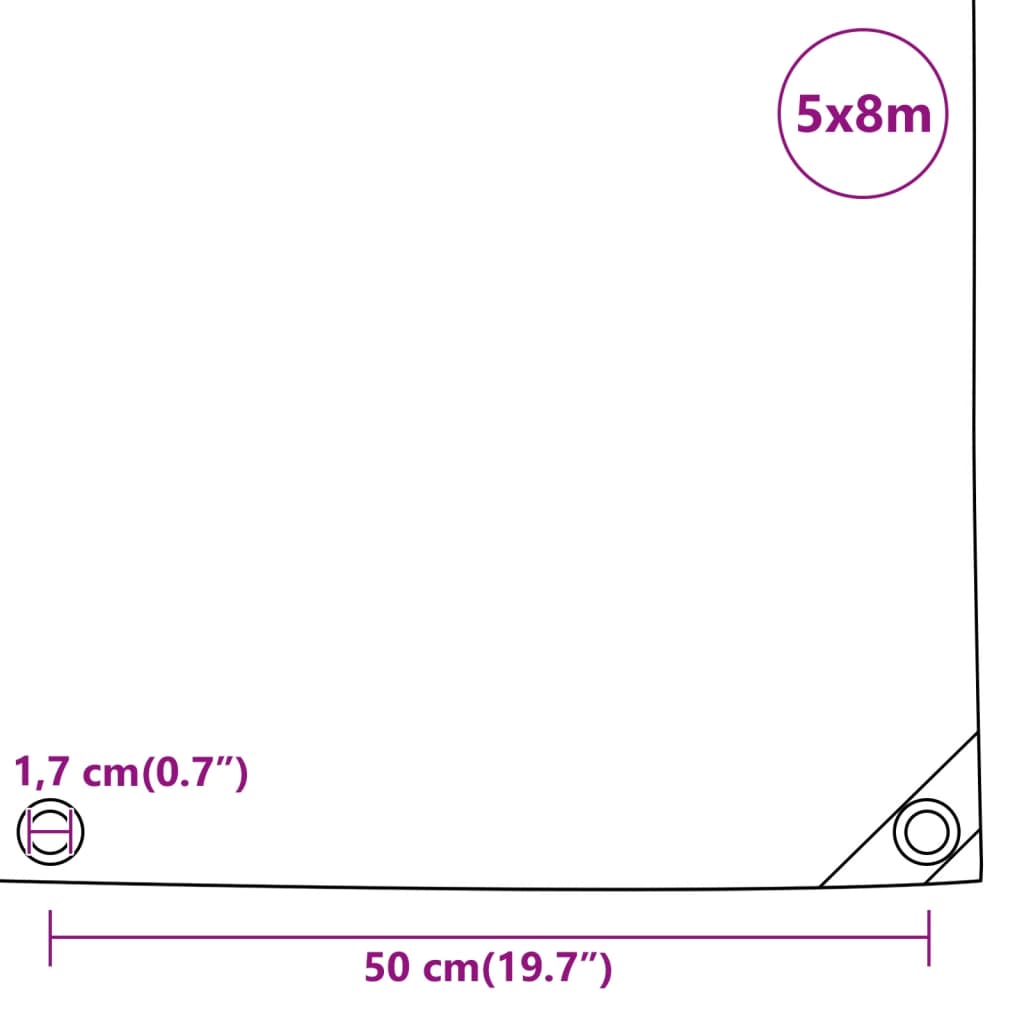 Telone Nero 5x8 m 650 g/m²