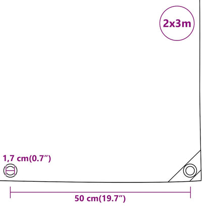 Telone Antracite 2x3 m 650 g/m² | homemem39