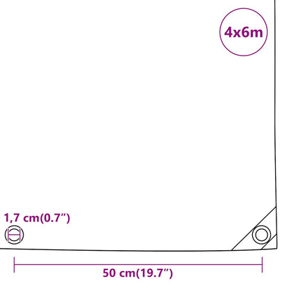 Telone Antracite 4x6 m 650 g/m²