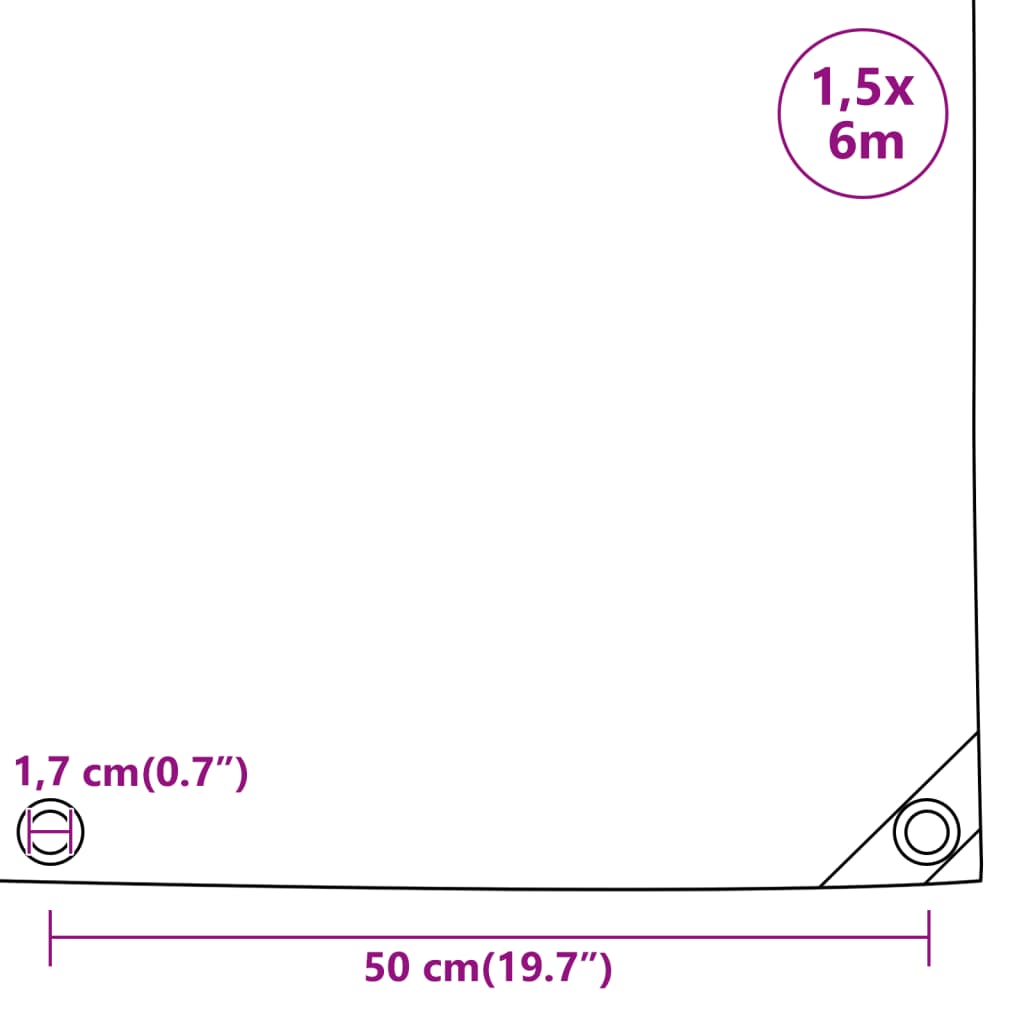 Telone Antracite 1,5x6 m 650 g/m² | homemem39