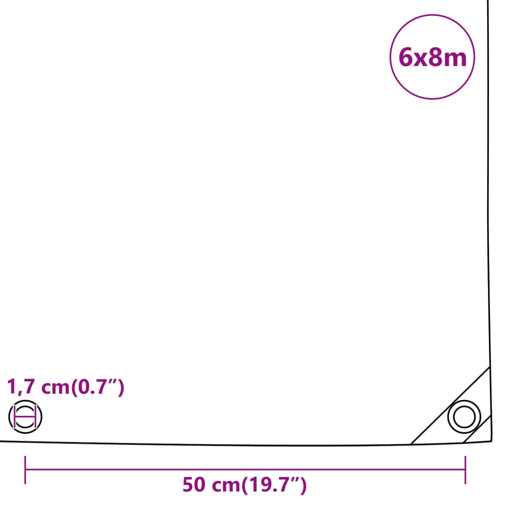 Telone Antracite 6x8 m 650 g/m²