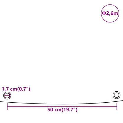 Telone Grigio Ø 2,6 m 650 g/m² | homemem39