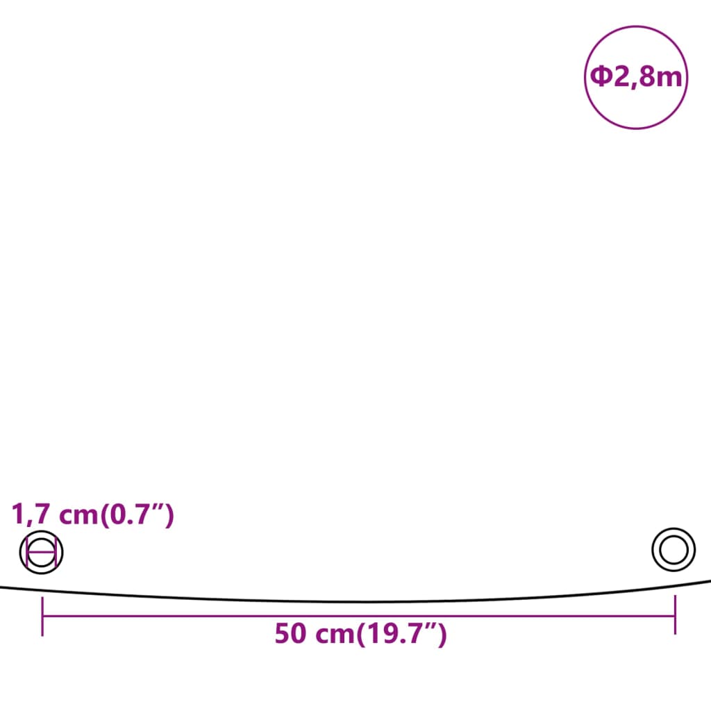 Telone Bianco Ø 2,8 m 650 g/m² | homemem39