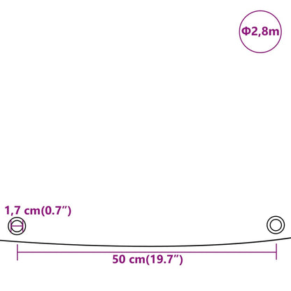 Telone Bianco Ø 2,8 m 650 g/m² | homemem39