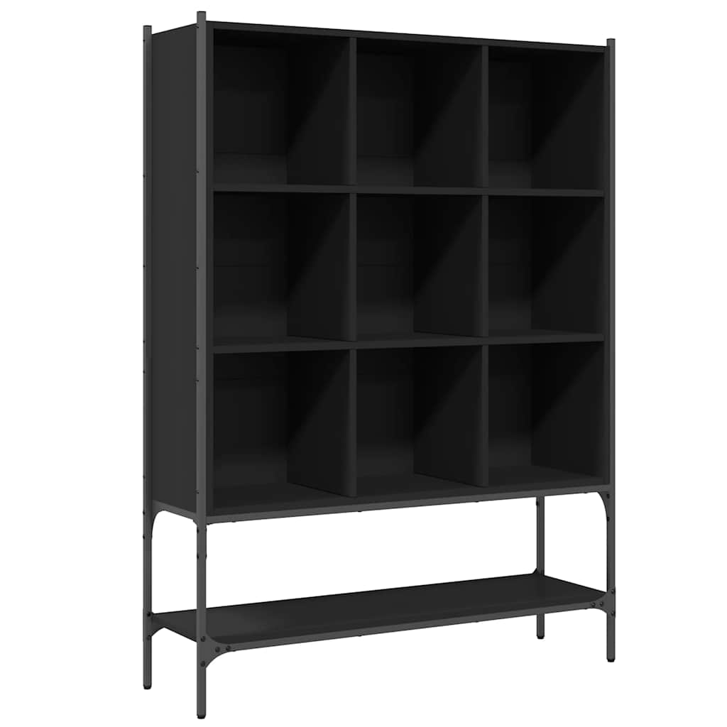 Libreria Nera 102x30x141,5 cm in Legno Multistrato | homemem39