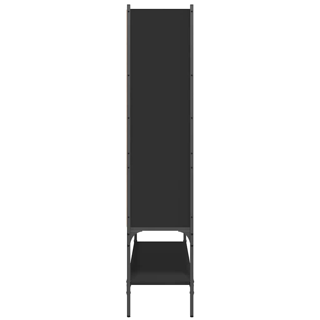 Libreria Nera 102x30x141,5 cm in Legno Multistrato | homemem39