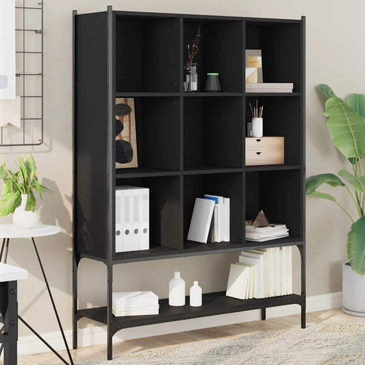 Libreria Nera 102x30x141,5 cm in Legno Multistrato | homemem39