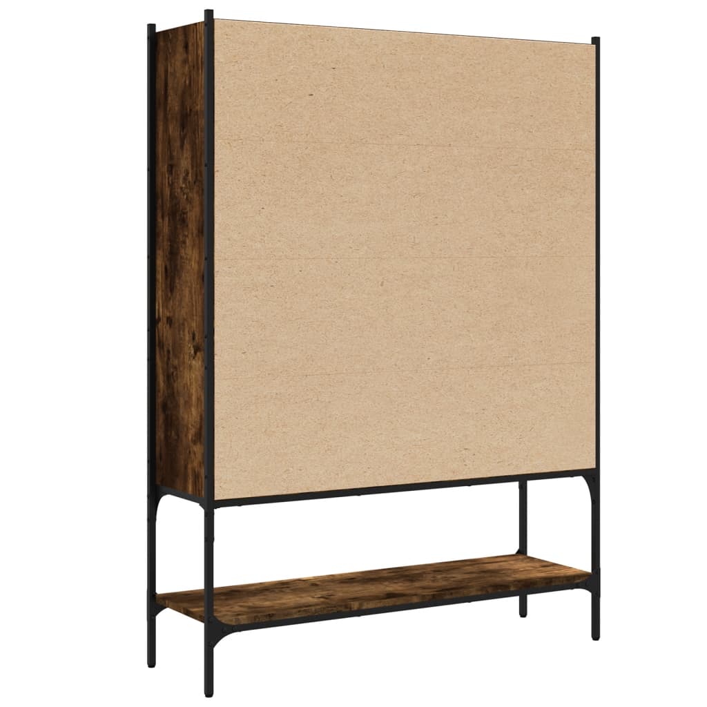 Libreria Rovere Fumo 102x30x141,5 cm in Legno Multistrato | homemem39