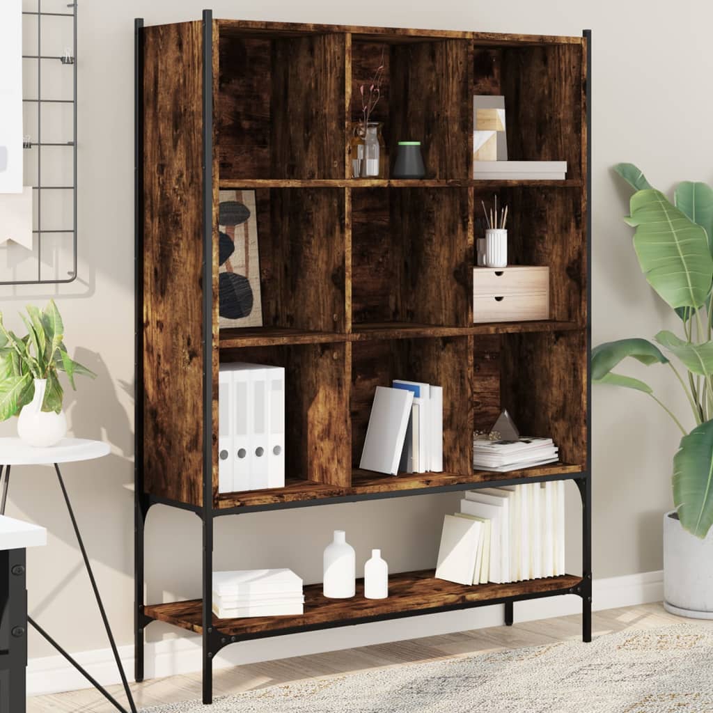 Libreria Rovere Fumo 102x30x141,5 cm in Legno Multistrato | homemem39