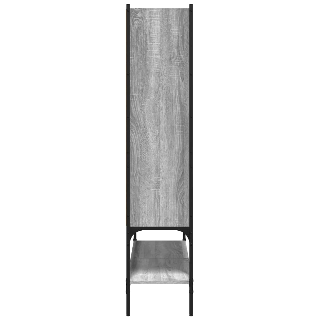 Libreria Grigio Sonoma 102x30x141,5 cm in Legno Multistrato | homemem39