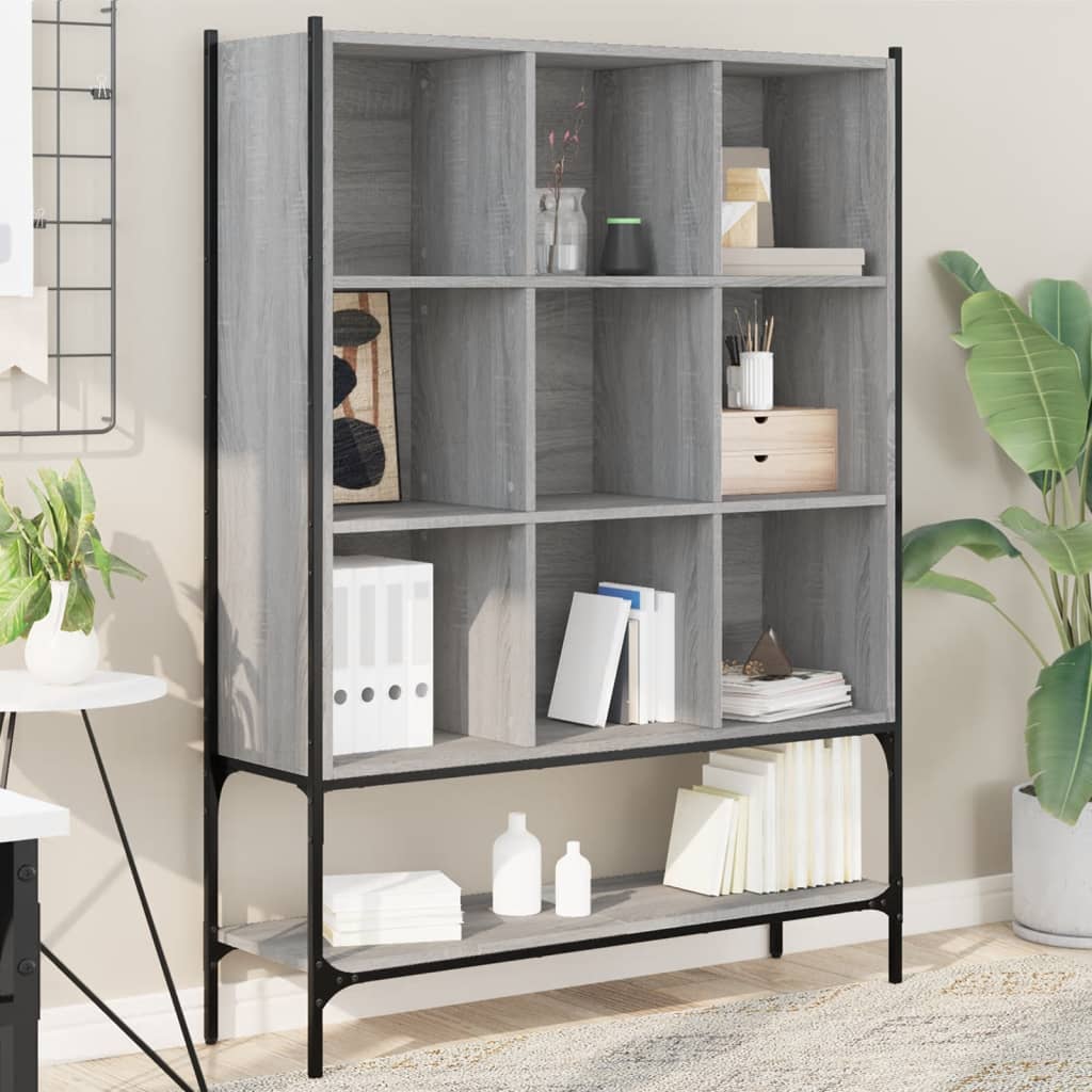 Libreria Grigio Sonoma 102x30x141,5 cm in Legno Multistrato | homemem39