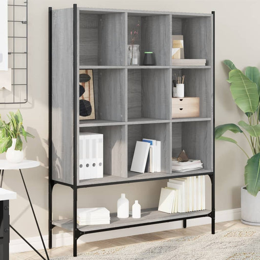 Libreria Grigio Sonoma 102x30x141,5 cm in Legno Multistrato | homemem39