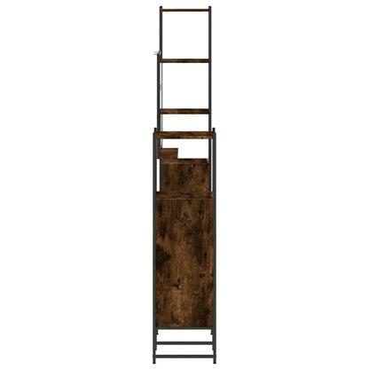 Set Mobili da Bagno 4 pz Rovere Fumo in Legno Multistrato | homemem39