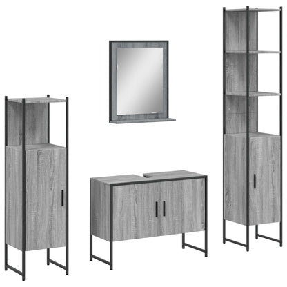 Set Mobili da Bagno 4 pz in legno multistrato