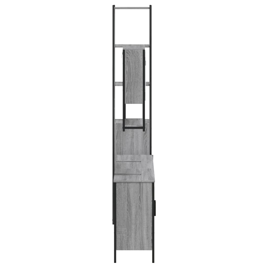 Set Mobili da Bagno 4 pz Grigio Sonoma in Legno Multistrato | homemem39