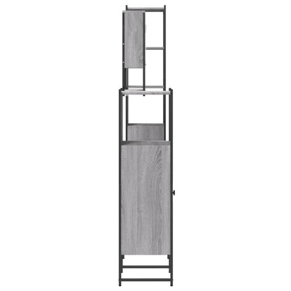Set Mobili da Bagno 4 pz Grigio Sonoma in Legno Multistrato | homemem39