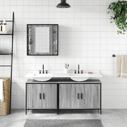 Set Mobili da Bagno 3 pz in legno multistrato