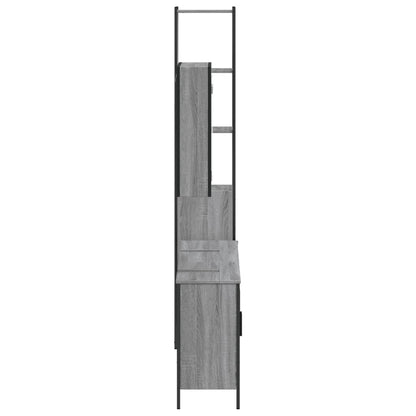 Set Mobili da Bagno 4 pz Grigio Sonoma in Legno Multistrato | homemem39