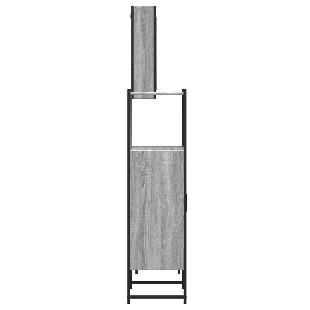 Set Mobili da Bagno 3 pz Grigio Sonoma in Legno Multistrato | homemem39