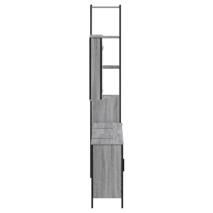 Set Mobili da Bagno 4 pz Grigio Sonoma in Legno Multistrato | homemem39