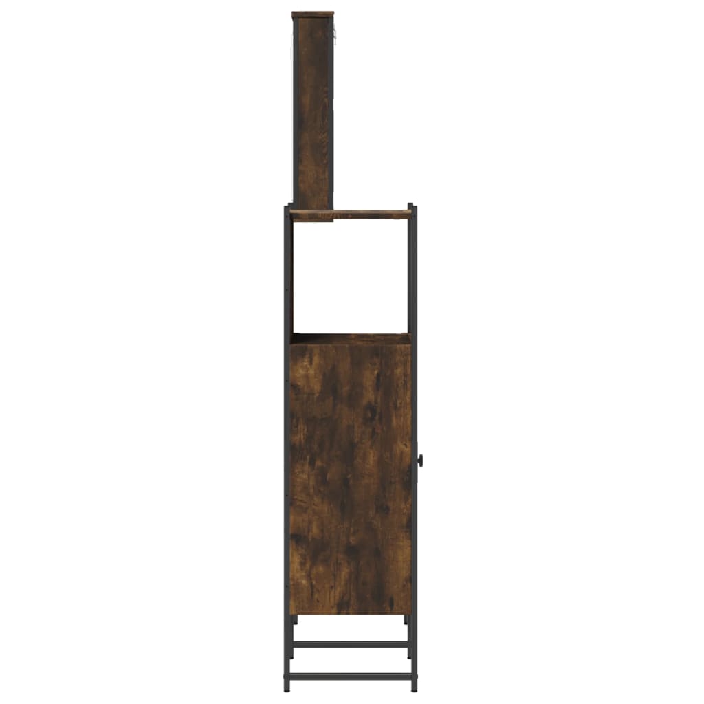Set Mobili da Bagno 3 pz Rovere Fumo in Legno Multistrato | homemem39