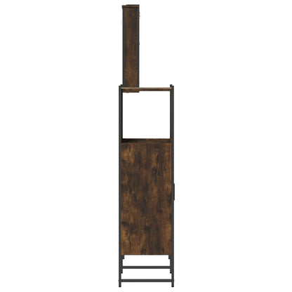 Set Mobili da Bagno 3 pz Rovere Fumo in Legno Multistrato | homemem39
